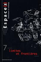 Couverture du livre « Espace(s) t.7 ; limites et frontières » de  aux éditions Cnes