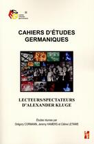 Couverture du livre « Lecteurs/spectateurs d'alexandre kluge » de Cormann/Hamers aux éditions Pu De Provence