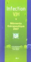 Couverture du livre « Infection vih ; mémento thérapeutique (édition 2007) » de Dariosecq/Girar aux éditions Doin