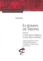 Couverture du livre « Le roman de Tristan » de Thomas aux éditions Honore Champion