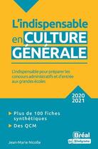 Couverture du livre « L'indispensable en culture générale » de Jean-Marie Nicolle aux éditions Breal