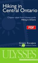 Couverture du livre « Hiking in Central Ontario » de Tracey Arial aux éditions Ulysse