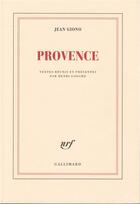 Couverture du livre « Provence » de Jean Giono aux éditions Gallimard