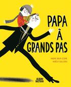 Couverture du livre « Papa à grands pas » de Nadine Brun-Cosme et Aurelie Guillerey aux éditions Nathan
