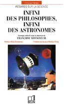 Couverture du livre « Infini des philosophes, infini des astronomes » de Monnoyeur aux éditions Belin