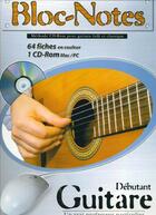 Couverture du livre « Bloc notes guitare ; débutant » de Denis Roux aux éditions Coup De Pouce