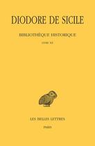 Couverture du livre « Bibliotheque historique livre XX » de Diodore De Sicile aux éditions Belles Lettres