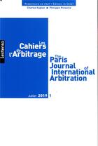 Couverture du livre « Les cahiers de l arbitrage n 1-2019 - capjia n 1-2019 » de  aux éditions Lgdj