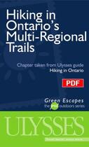 Couverture du livre « Hiking in Ontario's multi-regional trails ; chapter taken from Ulysses guide « hinking in Ontario » » de  aux éditions Ulysse