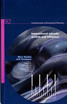 Couverture du livre « International schools : growth and influence » de  aux éditions Unesco