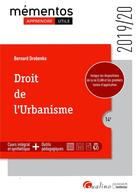 Couverture du livre « Droit de l'urbanisme (édition 2019/2020) » de Bernard Drobenko aux éditions Gualino