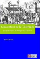 Couverture du livre « INVENTION DE LA TOLERANCE (L') » de Frank Puaux aux éditions Ampelos