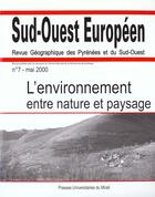 Couverture du livre « L environnement entre nature et paysage » de  aux éditions Pu Du Midi