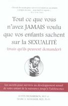 Couverture du livre « Tout ce que vous n'avez jamais voulu que vos enfants sachent sur la sexualité (mais qu'ils peuvent demander) » de Richardson & Schuste aux éditions Ada