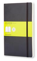 Couverture du livre « Carnet blanc - grand format - couverture souple noire » de Moleskine aux éditions Moleskine