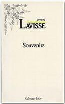 Couverture du livre « Souvenirs » de Ernest Lavisse aux éditions Calmann-levy