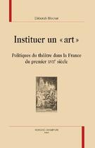 Couverture du livre « Instituer un 