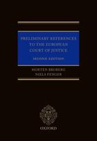 Couverture du livre « Preliminary References to the European Court of Justice » de Niels Fenger aux éditions Oup Oxford