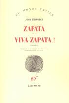 Couverture du livre « Zapata ; viva Zapata » de John Steinbeck aux éditions Gallimard