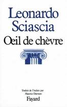 Couverture du livre « Oeil de chèvre » de Sciascia-L aux éditions Fayard