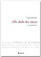 Couverture du livre « Au-delà des rimes » de Gerard Kerob aux éditions Jepublie