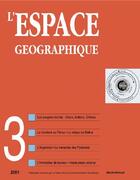 Couverture du livre « L'espace geographique - n 3 - 2001 » de Roger Brunet aux éditions Belin