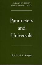 Couverture du livre « Parameters and Universals » de Kayne Richard S aux éditions Oxford University Press Usa