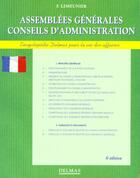 Couverture du livre « Assembl.Genera.Cons.D'Adm. 6e Ed » de Lemeunier-F aux éditions Delmas