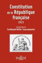 Couverture du livre « Constitution de la République française (20e édition) » de Ferdinand Melin-Soucramanien aux éditions Dalloz