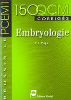 Couverture du livre « Embryologie » de Yacouba Issaka Maga aux éditions Pradel