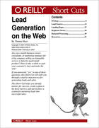 Couverture du livre « Lead Generation on the Web » de Thomas Myer aux éditions O'reilly Media