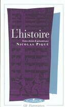 Couverture du livre « L'histoire » de Nicolas Pique aux éditions Flammarion