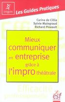 Couverture du livre « Mieux communiquer en entreprise grâce à l'impro théâtrale » de  aux éditions Esf Prisma