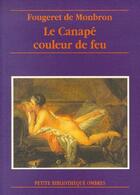 Couverture du livre « Le canape couleur de feu » de Fougeret De Monbron aux éditions Ombres