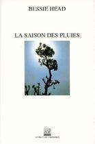 Couverture du livre « La saison des pluies » de Bessie Head aux éditions Zoe