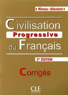 Couverture du livre « Civilisation progressive du français ; niveau débutant ; corrigés (2e édition) » de Catherine Carlo aux éditions Cle International