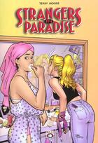 Couverture du livre « Strangers in paradise t.4 : love me tender » de Terry Moore aux éditions Bulle Dog