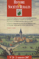 Couverture du livre « REVUE HISTOIRE ET SOCIETES RURALES : histoire et sociétés rurales t.28 » de  aux éditions Pu De Rennes