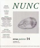 Couverture du livre « Revue nunc n.14 : musique contemporaine » de Revue Nunc aux éditions Corlevour