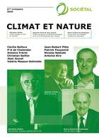 Couverture du livre « Revue sociétal ; climat et nature » de Institut De L'Entreprise aux éditions Publishroom