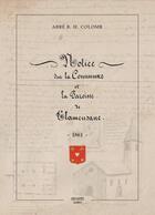 Couverture du livre « Notice sur la commune et la paroisse de Clamensane, notice sur Clamensane » de Colomb/De Leeuw aux éditions Arcades Ambo