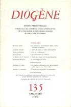 Couverture du livre « Diogene 135 » de Collectif Gallimard aux éditions Gallimard