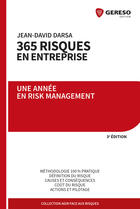 Couverture du livre « 365 risques en entreprise ; une année en risk management » de Jean-David Darsa aux éditions Gereso