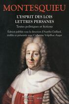 Couverture du livre « L'Esprit des lois ; Lettres persanes ; Textes politiques et fictions » de Montesquieu aux éditions Bouquins