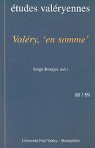 Couverture du livre « Valery, en somme » de  aux éditions L'harmattan