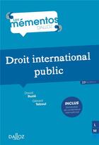 Couverture du livre « Droit international public (23e édition) » de David Ruzie et Gerard Teboul aux éditions Dalloz
