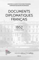 Couverture du livre « Documents diplomatiques francais : 1952 » de  aux éditions Hemispheres