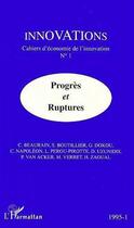 Couverture du livre « 1995-1 ; progrès et ruptures » de  aux éditions L'harmattan
