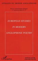 Couverture du livre « European studies in modern anglophone poetry - vol17 » de  aux éditions L'harmattan