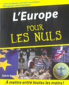 Couverture du livre « L'Europe pour les nuls » de Sylvie Goulard aux éditions First